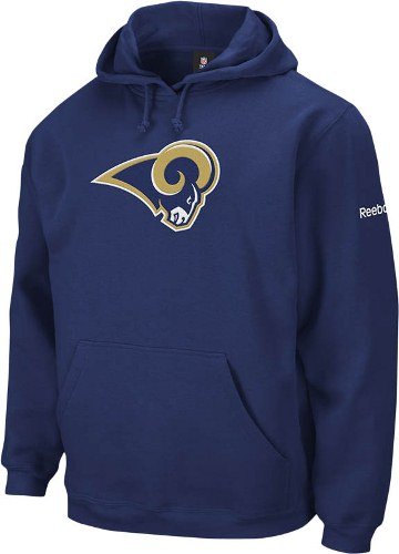 NFL Men's St. Louis Rams End Zone Playbook Hood (Navy, Large)