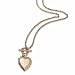 Rose-Tone Heart Locket Decorative Toggle 18 Necklace