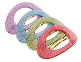France Luxe Large Cutout Oval Barrette - Tweedy