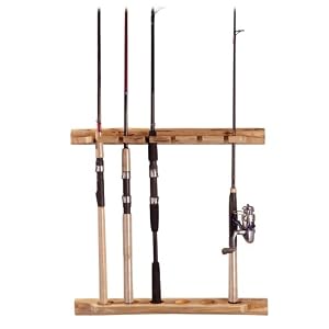 Rush Creek Log Cabin Style 6-Rod Holder by 