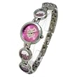 ROCAWEAR Women's Silver-tone Pink Circular Motion Watch With Crystals. Model: RL244852