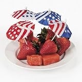 Patriotic Parasol Picks Party Supplies