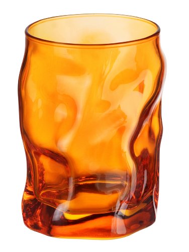 Bormioli Rocco Sorgente Water Glass, Set of 6, Orange