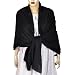 Black Wool Shawl Evening Wrap