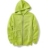 オールドネイビー OLD NAVY/ フル ジップ フリース フード ボーイズ ネオン イエロー アウターパーカー XS (5歳)【並行輸入】