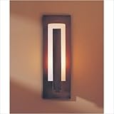 One Light Outdoor Wall Sconce with Forged Vertical Bars Finish: Opaque Mahogany, Shade Color: Stone