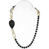 Black Flower Agate Necklace