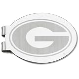 NCAA Georgia Bulldogs Laser Etched Silver Plated Money Clip