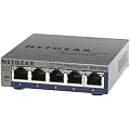 Netgear - GS105E - Switch ProSafe m�tal Gigabit 5 ports 10/100/1000 - Nouveau casing m�tal - Administration via interface web - Alimentation externe - Kit de montage mural