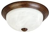 413oZTvhL8L. SL160  Yosemite Home Decor JK103 20DB Belen 3 Light 20 Inch Ceiling Flush Mount, Dark Brown Frame