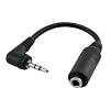 2.5mm (Male) To 3.5mm (Female) Stereo Audio Jack Adapter