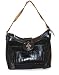 Fleur De Lis Polished Leather Hobo Black Bag Handbag Purse Image