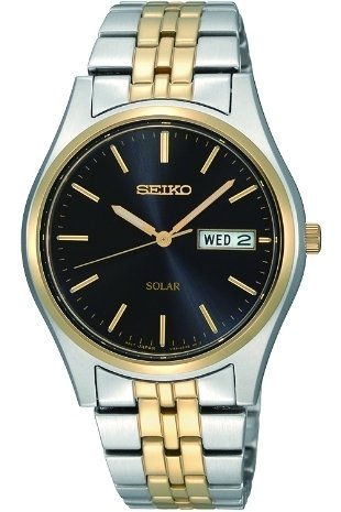 Seiko Solar Gents Bracelet Watch SNE034P1 Image of Seiko Solar Gents Bracelet Watch SNE034P1