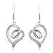 Sterling Silver Diamond Tendrils Heart Earrings (1/20 cttw, I-J Color, I3 Clarity)