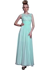 Silk Sleeveless Empire   Waistline  Beaded Lace Pleated Ankle Length Evening Dress/Prom Dress/Party Dress  With Pearls