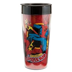 Marvel Comics Spider-Man 16 oz. Plastic Travel Mug