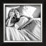 413oeAeDhWL. SL160  Marilyn Monroe: Bed Framed Art Poster Print, 14x14