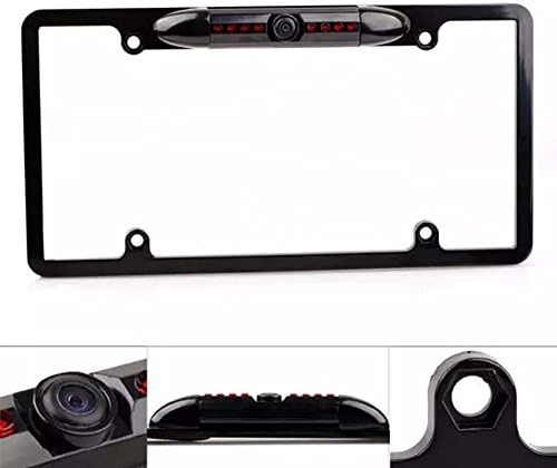 Emontek Viewing Angle Universal Car License Plate Frame Mount Rear View Camera, 8 IR LED