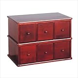 IMAGE OF Apothecary Style CD Storage Cabinet, Cherry