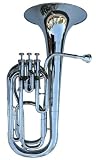 NEW SILVER B Flat BARITONE HORN W/CASE