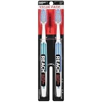 Reach Full Head Toothbrush, Medium, Assorted Colors, 2 Count