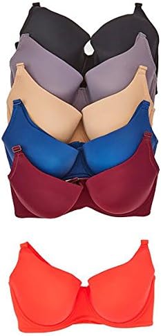 Women's Full Fit Extra Coverage Plus Size Bras (6-pack) (36DD)