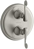 KOHLER K-T16176-4-BN Revival Stacked Valve Trim, Vibrant Brushed Nickel [並行輸入品]