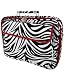 Red Trim Zebra Print 17 Padded Laptop Computer Cover Case