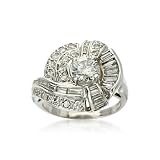 C. 1960 Vintage 1.95 ct. t.w. Diamond Ring In Platinum. Size 5.75