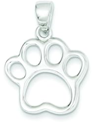 Sterling Silver Paw Print Charm & 18" Chain