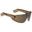 Spy Touring Sunglasses - Spy Optic Look Series Race Wear Eyewear w/ Free B&F Heart Sticker Bundle - Brown Stripe Tortoise/Bronze