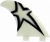 FCS DHD-2 Glass Flex Surfboard Tri Fin Set - White/Black