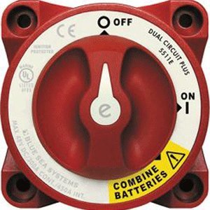 Blue Sea 5511e e-Series Dual Circuit Plus Battery Switch