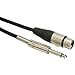 Talent MCQ03 Microphone Cable XLR Female to 1/4" TS Mono Male 5 ft.