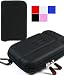 (2 in 1) Eva Nylon Portable Hard Shell Carrying Case Compatible with Western Digital WD Passport Essential Elements Portable 2.5 Hard Drive HardDrive + Black Silicone Skin for Western Digital Hard Drive (Many Color Available)