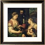 Allegory of Married Life Styles Framed Art Poster Print by Titian, 28x28