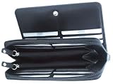 Leatherbay 50112 Ladies Zip Leather Wallet (Black)