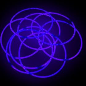  50 20 inch Glowstick Necklaces BLUE