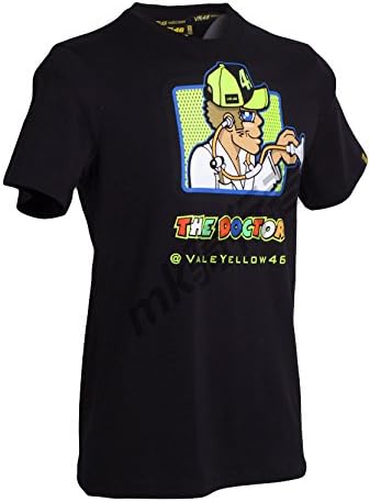 M Size Motorcycle Racing Black Cartoon Mixed Front & Back T Shirt Motorcross for the Doctor Vr46 46 Valentino Rossi Yamaha Moto Gp Rep-sol Limited T-shirt