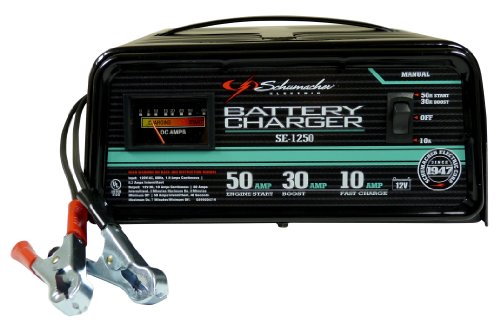 Schumacher SE-1250 Manual Operation 10 and 30 Amp Charger with 50 Amp Emergency Engine Start On Sale