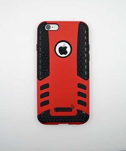 iPhone 5/5S case, Casewide, HardyBox Series-II, Heavy Duty, Light weighted, Dual Layer case- Polycarbonate outer cover coated with premium soft matt skin and inner TPU provides anti-shock protection, cut out to show Apple logo, Scratch resistant (I-Phone 5/5S, Black and Red)