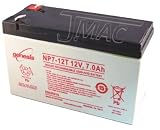 Yuasa (Enersys) Genesis NP7-12T - 12 Volt/7 Amp Hour Sealed Lead Acid Battery with 0.250 Fast-on Connector