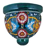 Medium Hanging Bell Planter Pot Mexican Talavera Ceramic - MC