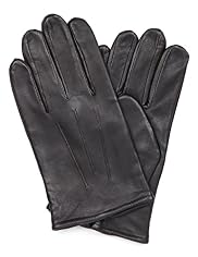 Leather Fleece Lined Plain Gloves