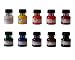 10x Zeichentusche Weiss, Gelb, Orange, Pink, Rot, Lila, Blau, Grün, Braun und Schwarz - von KOH-I-NOOR