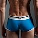 XUBA Mens Low Rise Sexy Underwear Trunk Boxer Brief Blue XB03
