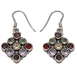 Handmade Earings Sterling Silver Multi Gemstone Jewelry 1.5 inches (erg104)