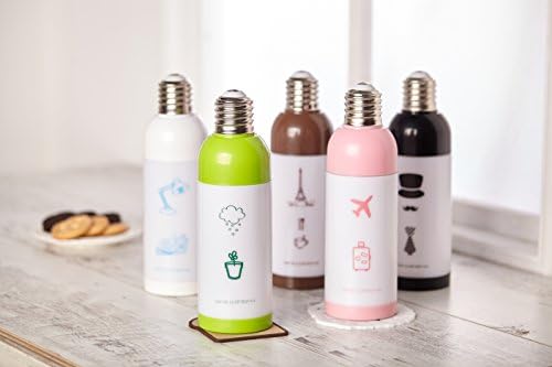 2016 New Product OUOH Creative Fancy Saving Lamp Bulb Water Bottle/Cups/Double Wall Mug/ Tea Filter,420ml (White)
