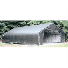 ShelterLogic 18Ft.W Peak Style Instant Garage - 32ft.L x 18ft.W x 10ft.H, Model# 80543