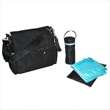 Kalencom Eco-Friendly Ozz Quilted Messenger Bag, Morocco Black